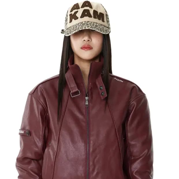 AAKAM 아캄 레오파드 볼캡 갸루