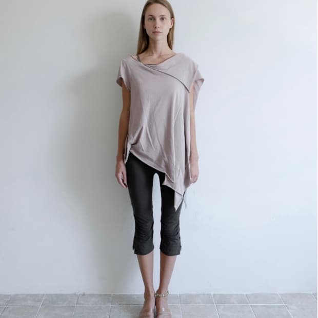 Asym pin top sage color