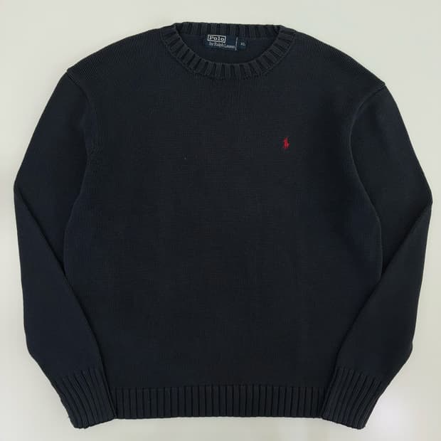 Polo  폴로 랄프로렌 자수 코튼 네이비 니트 