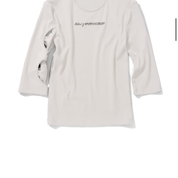 오들리워크샵 컷아웃티셔츠