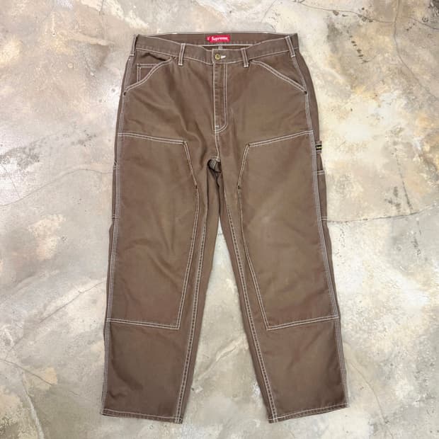 슈프림 더블니 페인터 팬츠 브라운 - 22SS