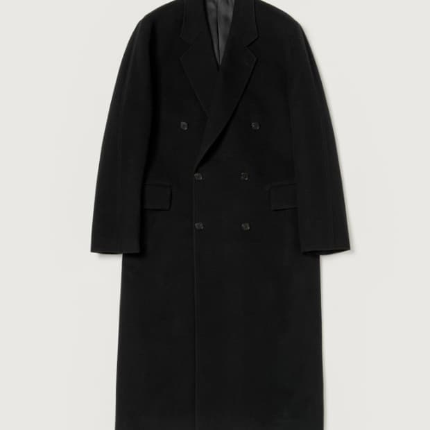 오라리 24aw 슈퍼파인 울 모저 체스터필드 코트 블랙 4