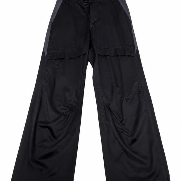 HATCHINGROOM Shirring Pants BLACK 2size