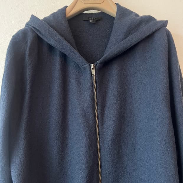 코스 COS 남성 네이비 후드집업점퍼  울가디건