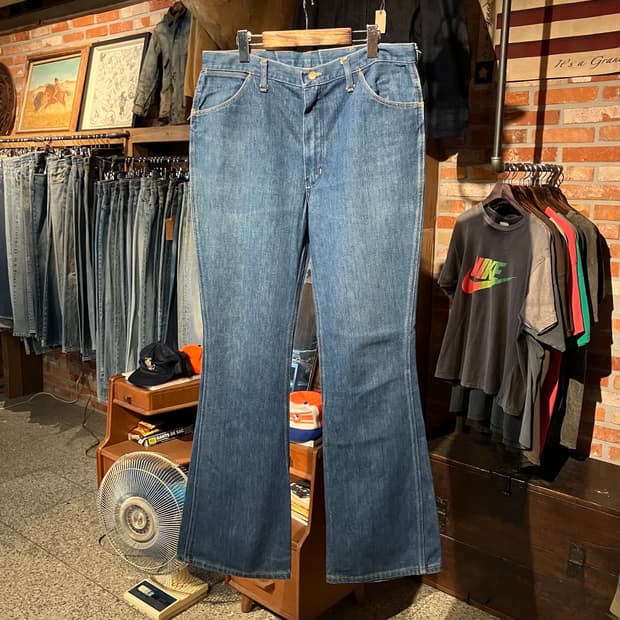 70s USA 빈티지 랭글러 벨바텀 부츠컷 데님 팬츠