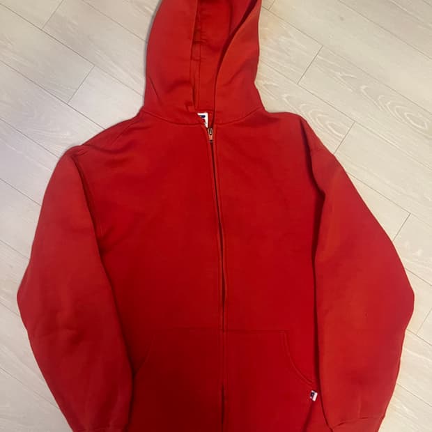 [XL] 90s usa 러셀 후드집업 레드