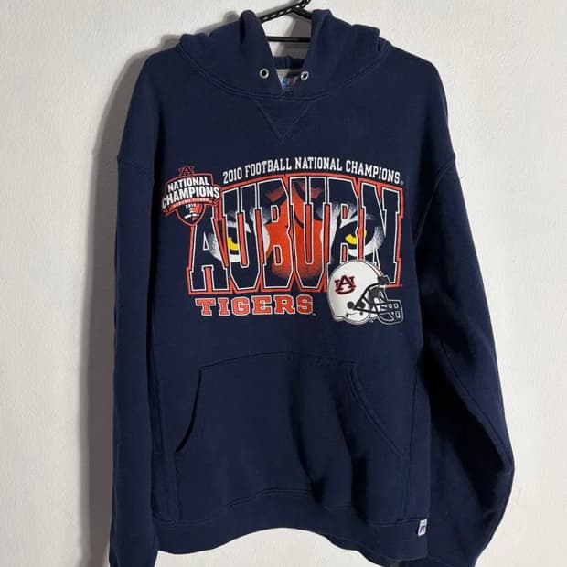 Russell Auburn Tigers 후드티 네이비(M)