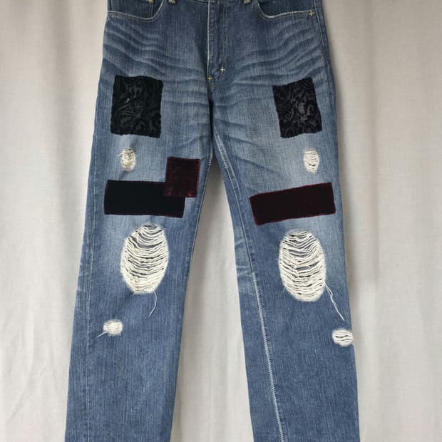 넘버나인 03aw 패치워크 데님