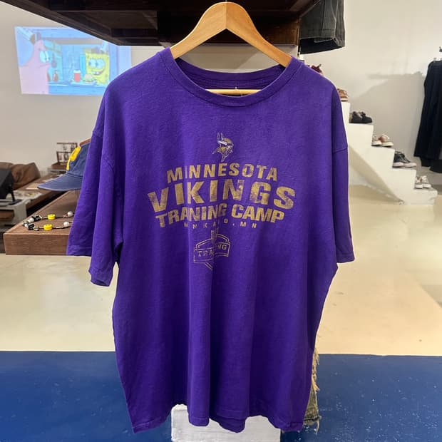 Nfl 바이킹스 퍼플 반팔티