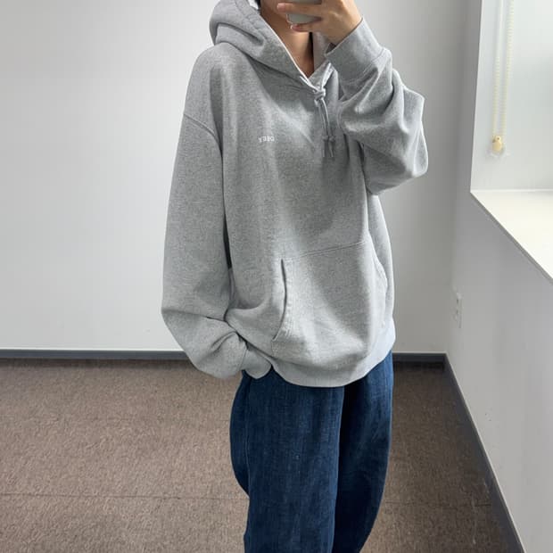 Obey 오베이 스몰로고 그레이 후드티