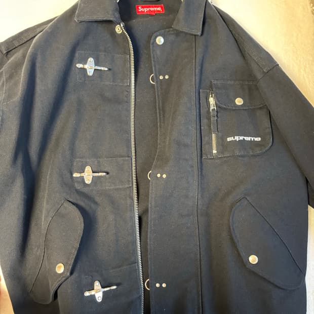 슈프림 23ss 캔버스 클립 자켓 