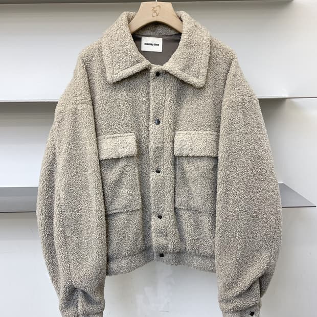 몽키타임 보아 크롭 트러커 자켓