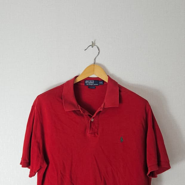 폴로 랄프로렌 레드 카라티 반팔 커스텀핏 XXL 남성 정품