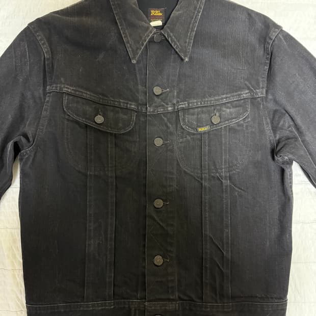 [M] RRL lot271 데님자켓 블랙