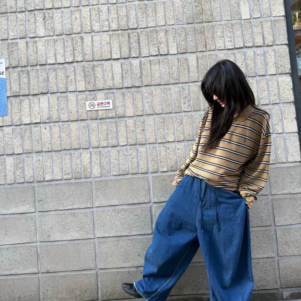 니들스 HD 데님 벌룬팬츠