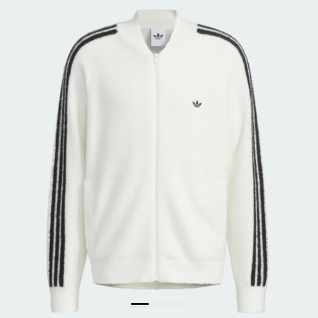 아디다스 니트 슈퍼스타 트랙탑 - 화이트 / KD9397