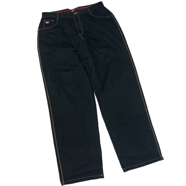 마자플라바 스티치 블랙데님팬츠 38