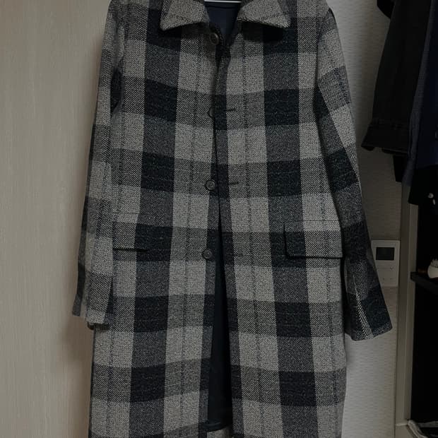 (52)(105)아크네스튜디오 체크 코트