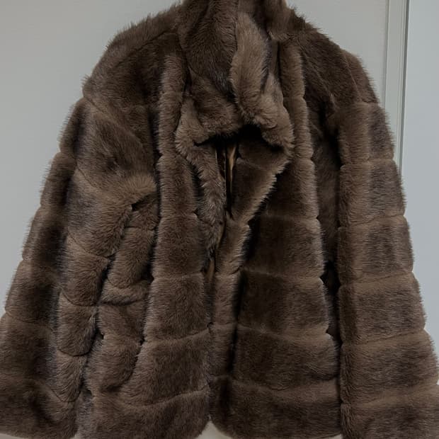 브라운 밍크 퍼코트