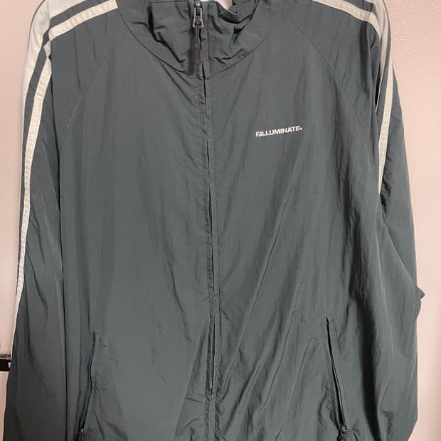 블럭 트랙 윈드브레이커 - 다크그린