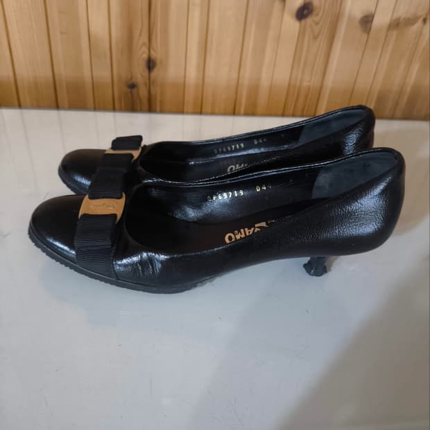 230mm 6 페라가모 바라 힐 구두 4.5cm