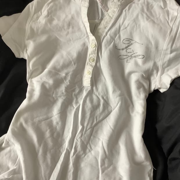 타미힐피거 y2k 큐빅 헨리넥 반팔