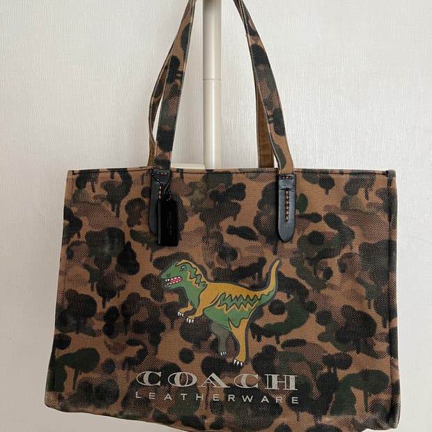 COACH Wild Beast Rexy Canvas Tote Bag