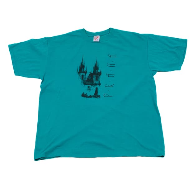 90s JERZEES 프라하 프린팅 T-Shirt