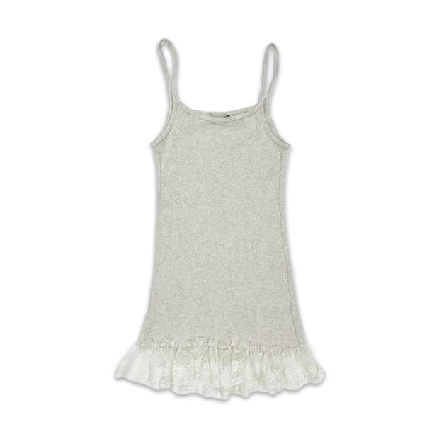 빈티지 베이지 레이스 모리 슬리브리스