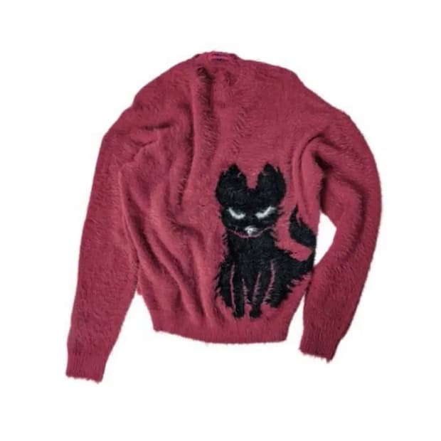 Woo-rookie artwork brushed 우알롱 니트