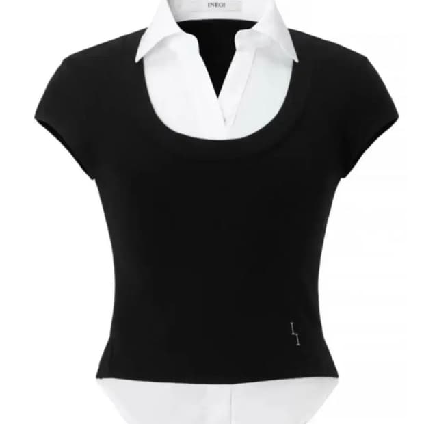 Inegi 이네기 레이어드 하프셔츠