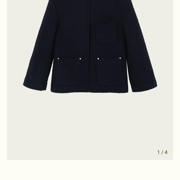 리본빛 네스 트위드자켓 네이비