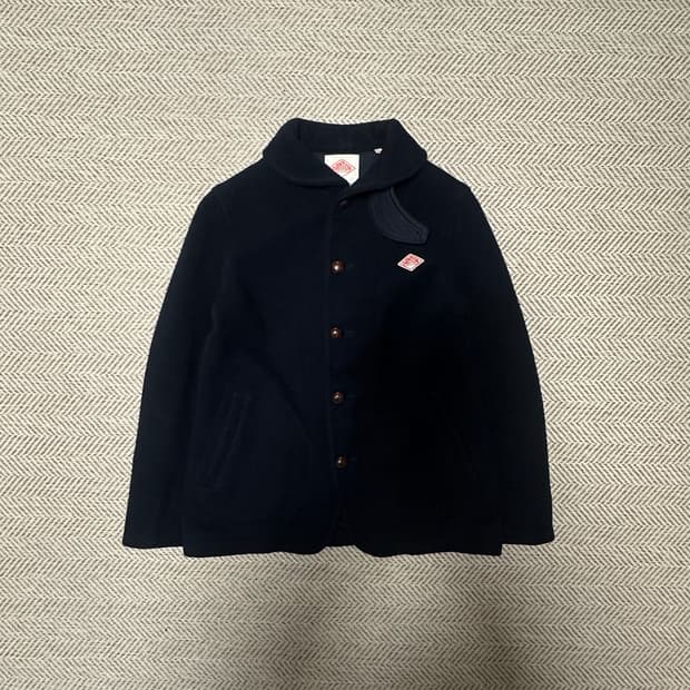 DANTON japan made wool coat jacket navy