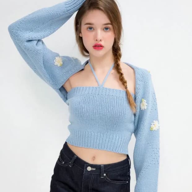 낫유어로즈 핸드 엠브로이더리 볼레로 세트