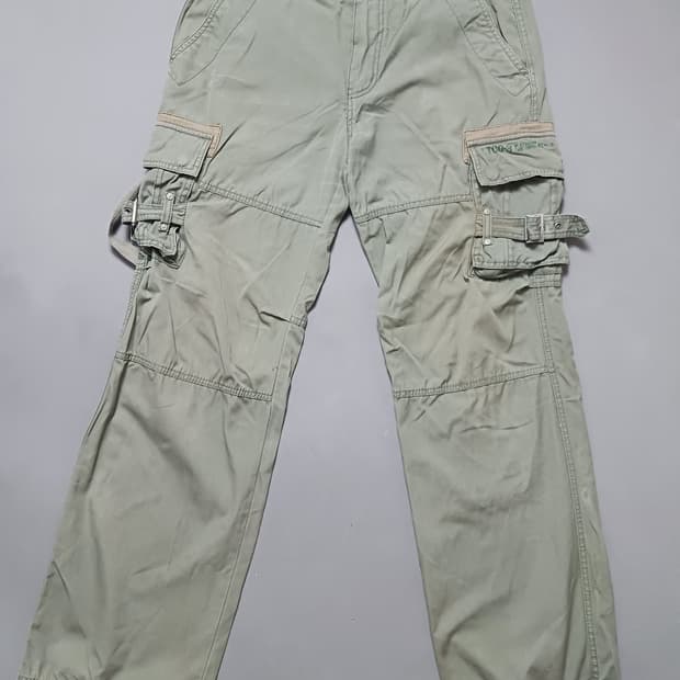 [32] 리트머스 진스 카고 팬츠 면바지 카키