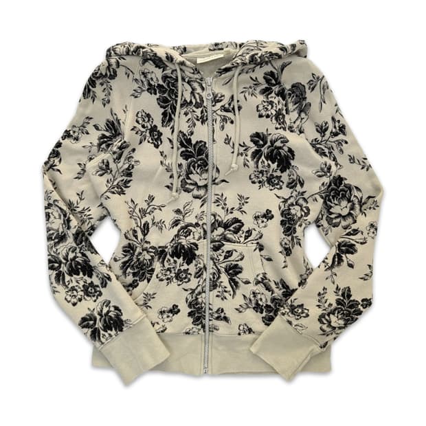 빈티지 CABBAGES&ROSES 로즈 후드집업