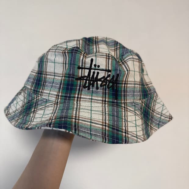 스투시 버킷햇 체크stussy