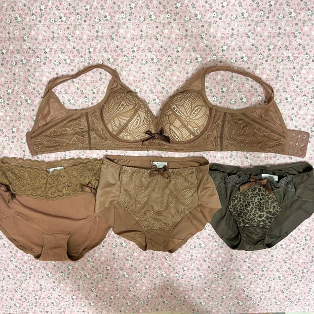  비비안 여성 속옷 세트/숨쉬는 브라/망사/면팬티/레이스