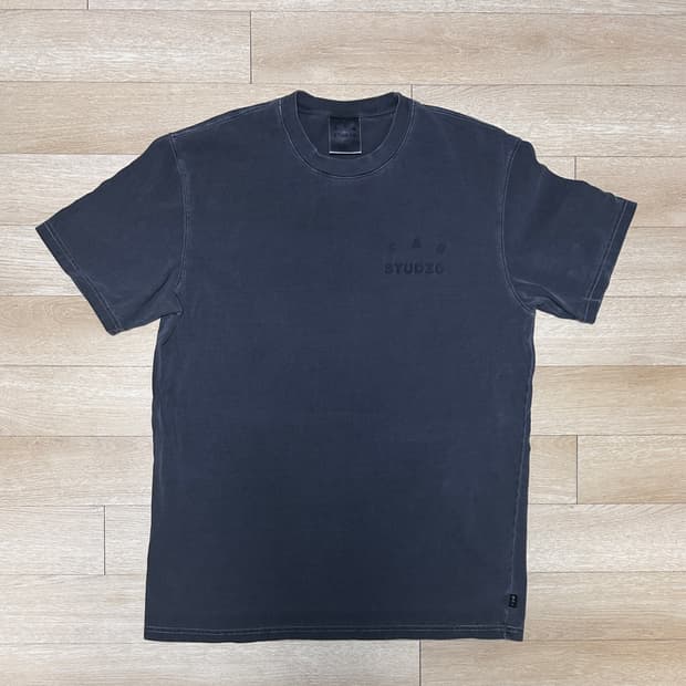 아이앱 스튜디오 피그먼트 티셔츠 블랙 L