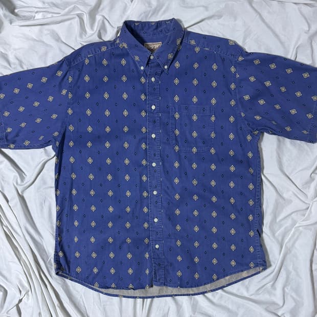 90s usa 울리치 네이티브 패턴 셔츠