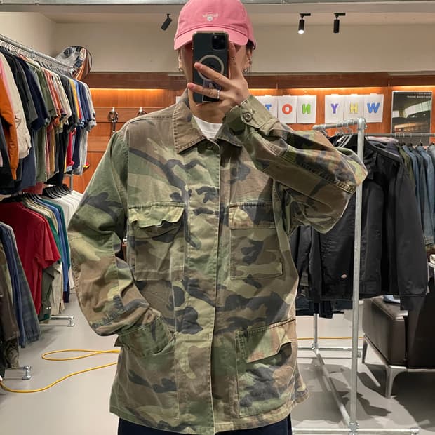 빈티지 BDU 밀리터리 야상 필드 자켓  