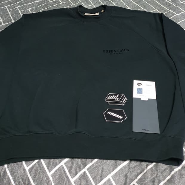 에센셜 피오갓 더코어 컬렉션 스트레치 기모크루넥 블랙 (L)