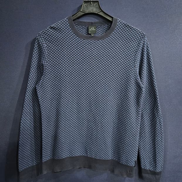 아르마니 익스체인지 문양 남성 100 니트