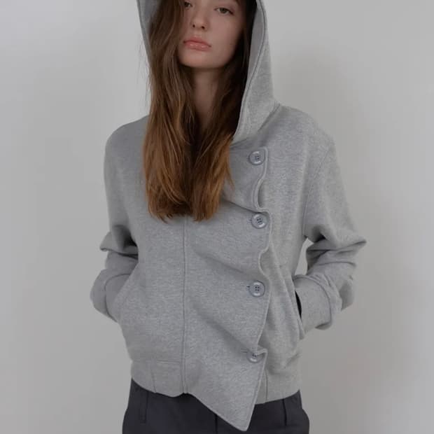 WAVE BUTTON HOOD ZIP UP 아수라 후드집업