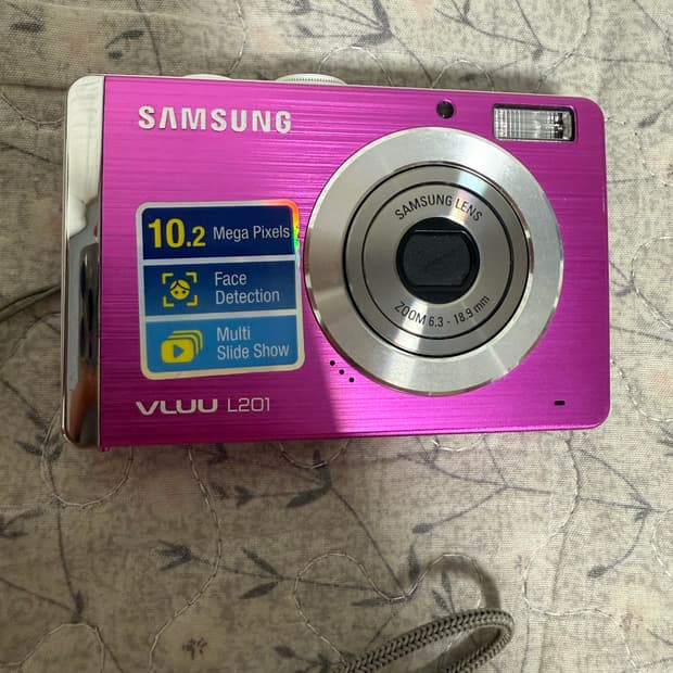 Samsung vluu l201핑크 빈티지디카 디지털카메라