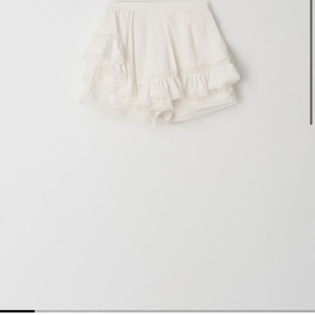 아뜰리에 에디션 레이스 밴딩 스커트 화이트