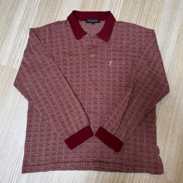 YSL 입생로랑 빈티지 레드 니트