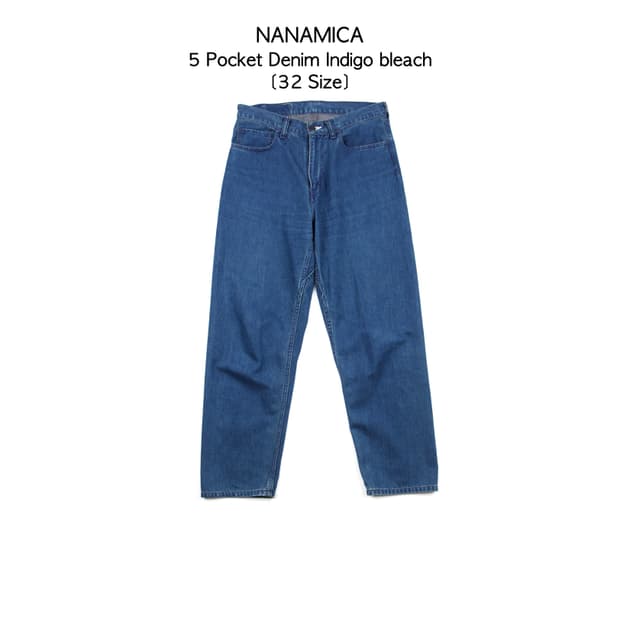 Nanamica 5포켓 데님 인디고 블리치