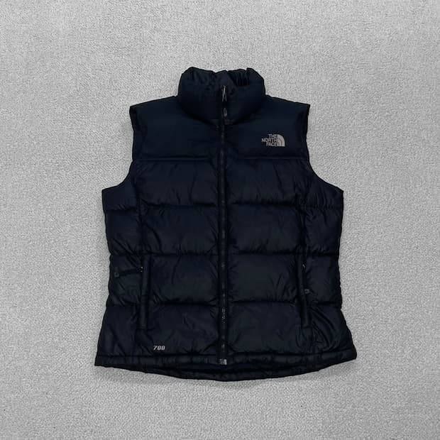 노스페이스 og 우먼스 700눕시 패딩 조끼 블랙