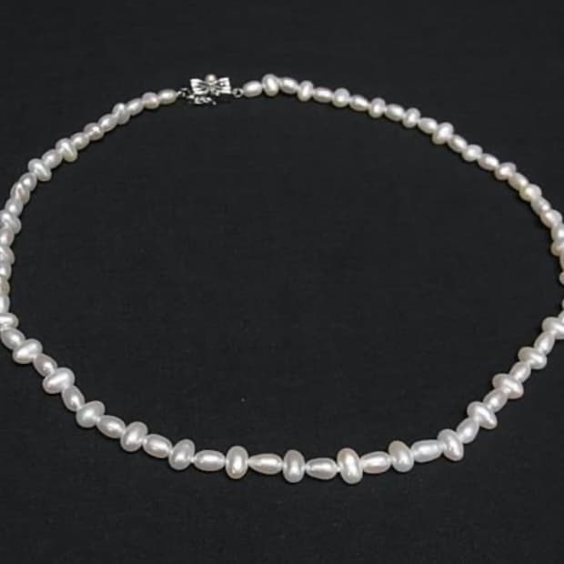 타사키 빈티지 바로크 진주 목걸이 5mm